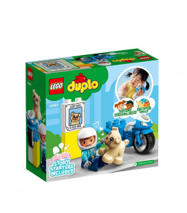 LEGO® Duplo 10967 Police Motorcycle, Age 2+, Building Blocks, 2022 (5pcs)