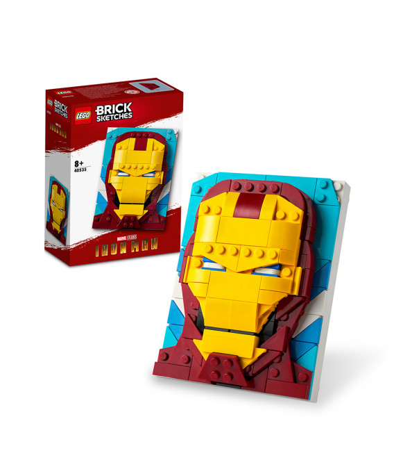 LEGO® LEL Brick Sketches™ 40535 Iron Man, Age 8+, Building Blocks, 2022 (200pcs)