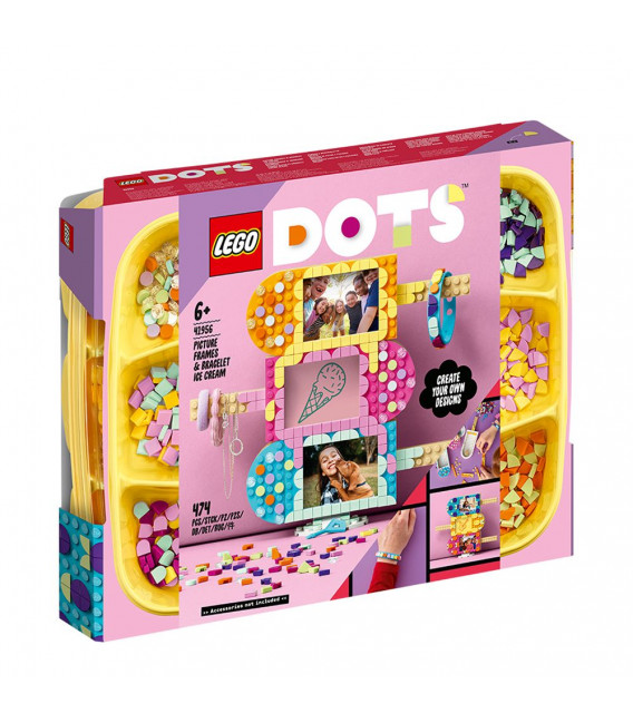LEGO® DOTS 41956 Ice Cream Picture Frames & Bracelet, Age 6+, Building Blocks, 2022 (474pcs)