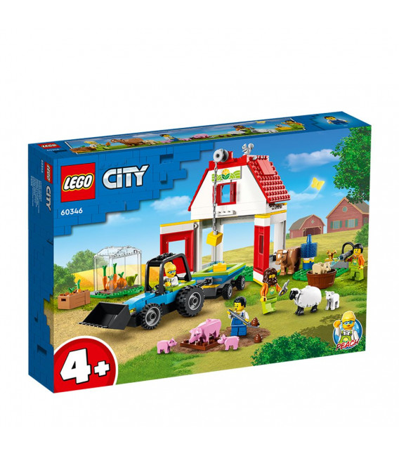 LEGO® City 60346 Barn & Farm Animals, Age 4+, Building Blocks, 2022 (230pcs)
