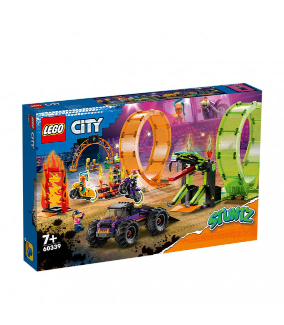 LEGO® City 60339 Double Loop Stunt Arena, Age 7+, Building Blocks, 2022 (598pcs)