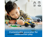 LEGO® City 60385 Construction Digger, Age 5+, Building Blocks, 2023 (148pcs)