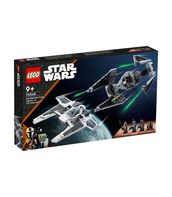 LEGO® Star Wars 75348 Mandalorian Fang Fighter Vs. Tie Interceptor, Age 9+, Building Blocks, 2023 (957pcs)