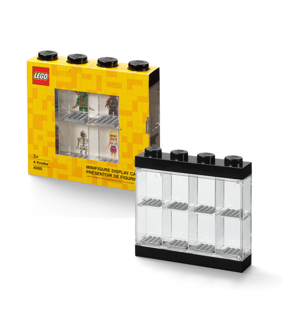 LEGO® Minifigure Display Case 8 (4 Knob) - Black