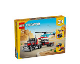 LEGO® Creator 3 in 1 31146 Flatbed Truck with Helicopter, Age 7+, Building Blocks, 2024 (270pcs)