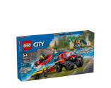 LEGO® City 60412 4x4 Fire Truck with Rescue Boat, Age 5+, Building Blocks, 2024 (301pcs)