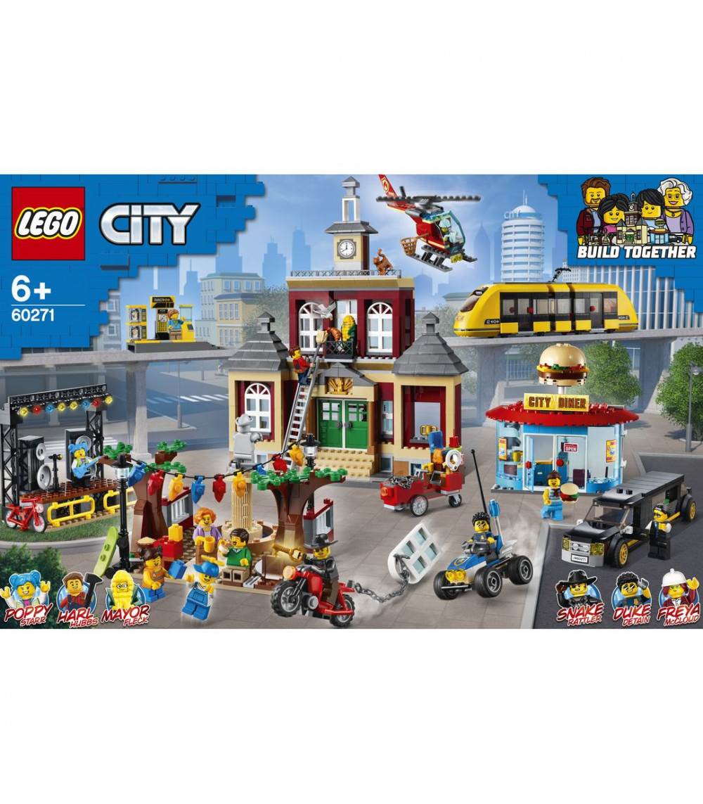 Lego® D2C 60271 City Main Square, Age 6+, Building Blocks, 2020 (1517Pcs)