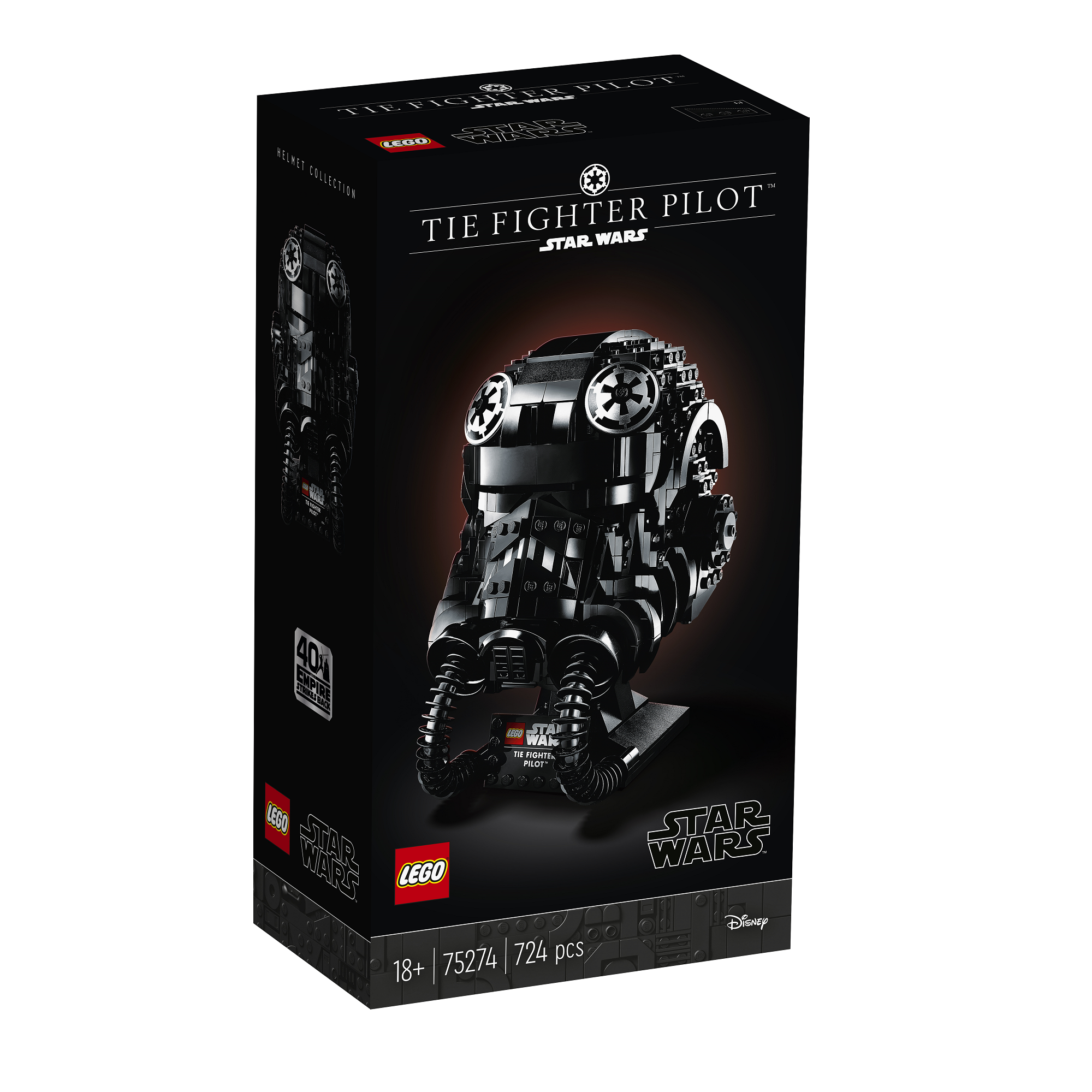 LEGO Star Wars TIE Fighter Pilot Helmet Building Kit; Cool Collectible 75274