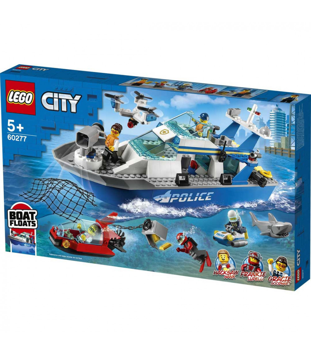 LEGO® City 60277 Patrol Boat, Age 5+, Building 2021 (276pcs)