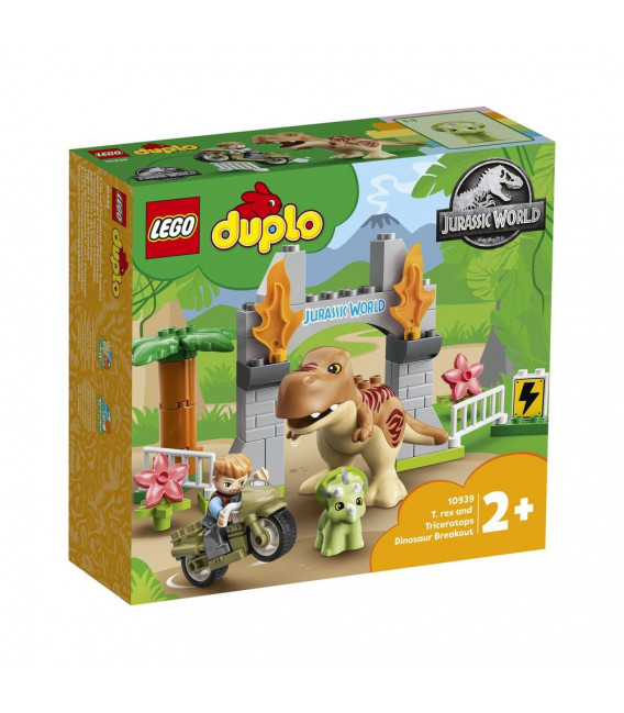 LEGO® DUPLO® 10939 T. rex and Triceratops Dinosaur Breakout, Age 2+, Building Blocks, 2021 (36pcs)