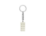 LEGO® LEL Iconic 854084 2x4 White Metallic Key Chain, Age 6+, Accessories, 2021 (1pc)