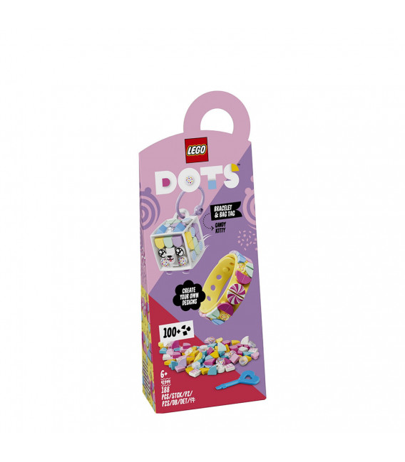 LEGO® DOTS 41944 Candy Kitty Bracelet & Bag Tag, Age 6+, Building Blocks, 2022 (188pcs)
