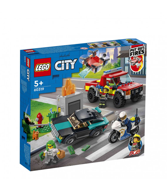LEGO® City 60319 Fire Rescue & Police Chase, Age 5+, Building Blocks, 2022 (295pcs)