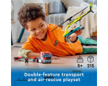 LEGO® City 60343 Rescue Helicopter Transport, Age 5+, Building Blocks, 2022 (215pcs)