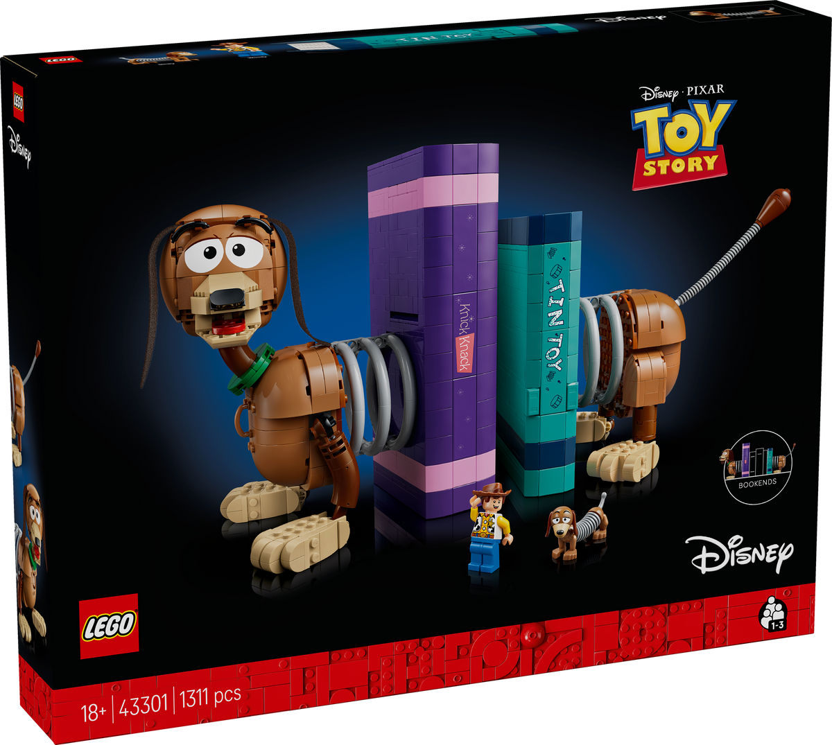 LEGO Disney Pixar 43301 Toy Story Slinky Dog Bookends box