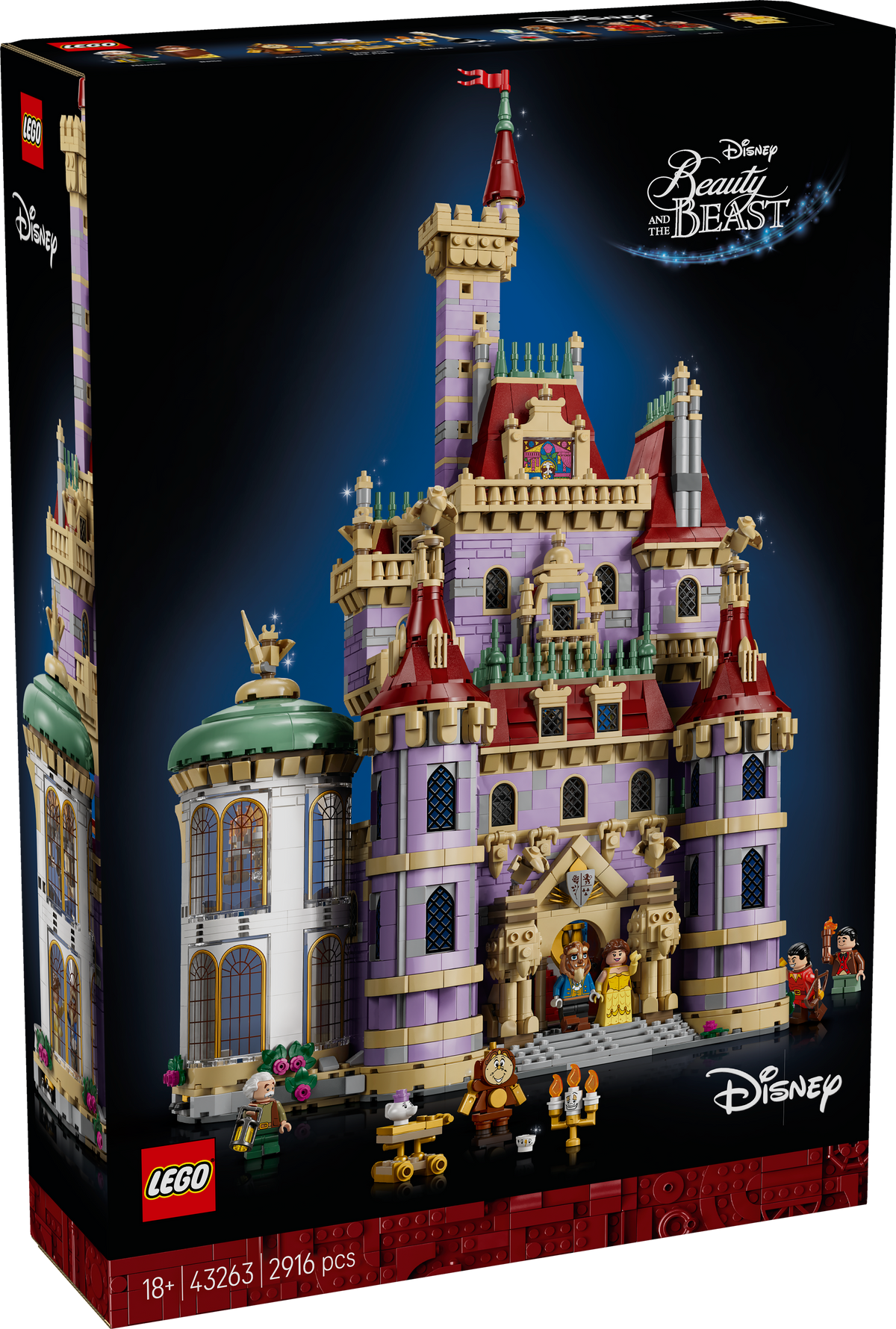 LEGO D2C Disney Princess 43263 Beauty And The Beast Castle box