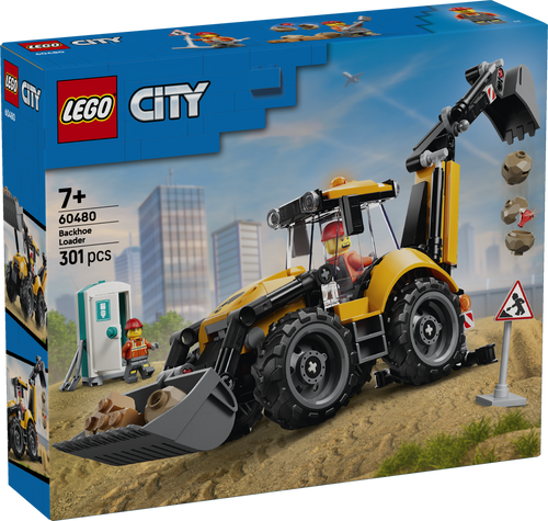 LEGO City 60480 Yellow Backhoe Loader box