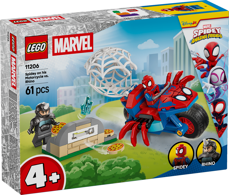 LEGO Spidey 11206 Spidey on his Motorcycle vs. Rhino box