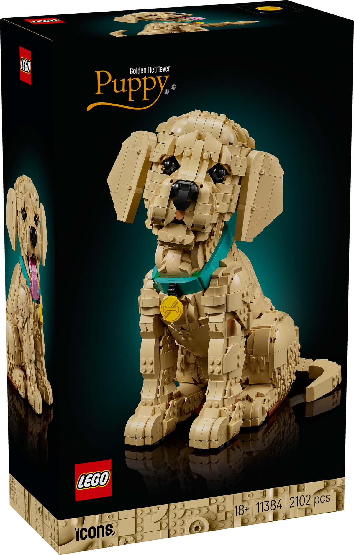 LEGO Icons 11384 Golden Retriever Puppy box