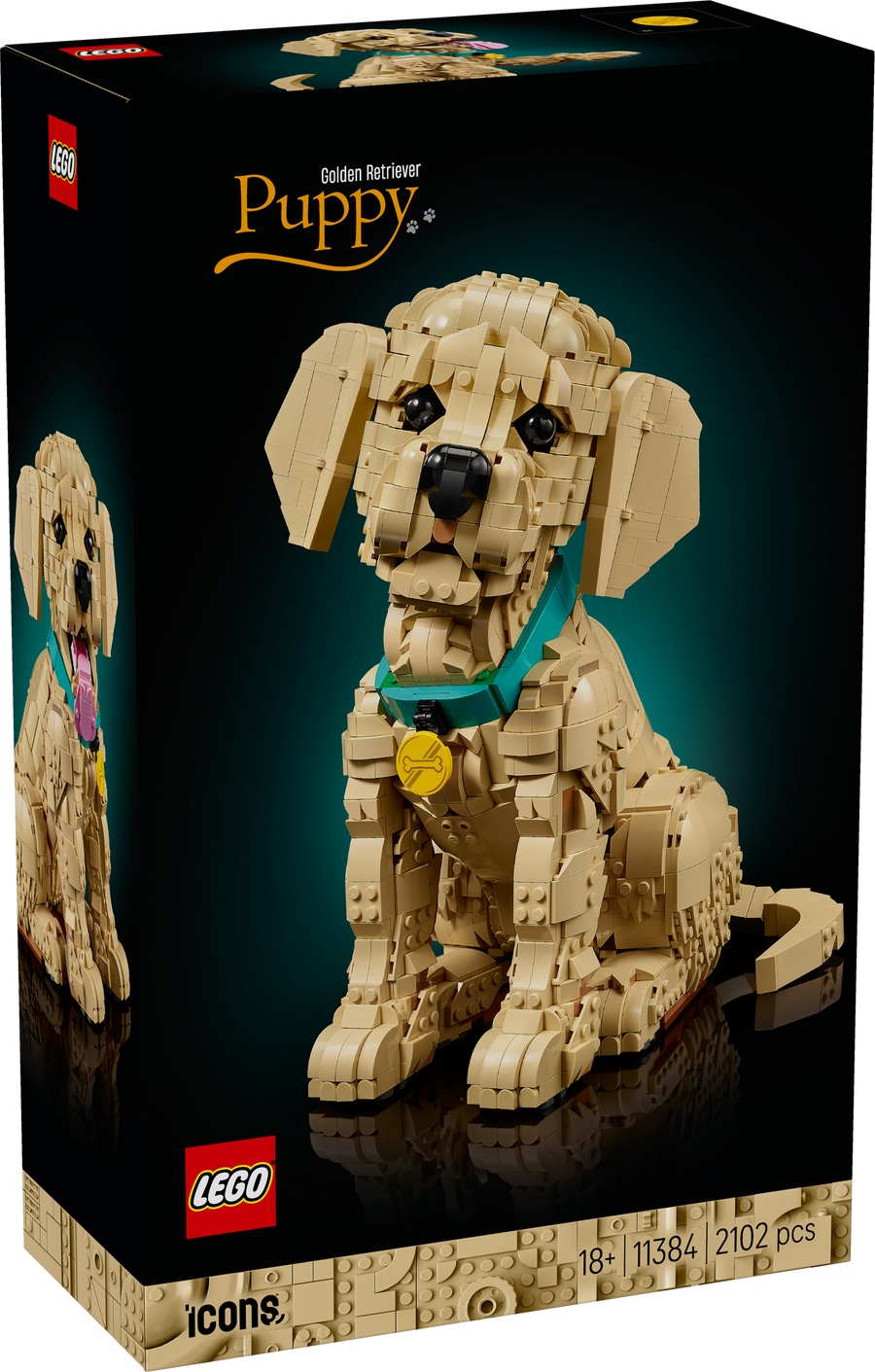 LEGO Icons 11384 Golden Retriever Puppy box