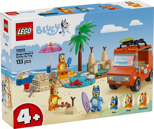 LEGO Bluey 11202 Bluey's Beach & Family Car Trip box