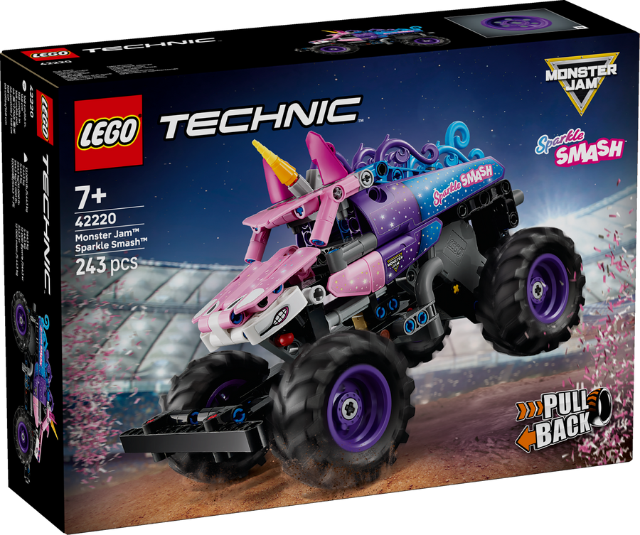 LEGO Technic 42220 Monster Jam Sparkle Smash Pull-Back box