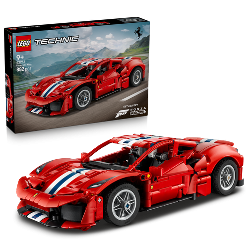 LEGO Technic 42235 Ferrari 488 PISTA Car (882 pieces), Building Blocks