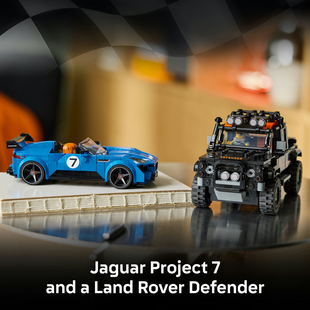 LEGO Speed Champions 77264 Jaguar Project 7 & Land Rover Defender (740 pieces), Building Blocks