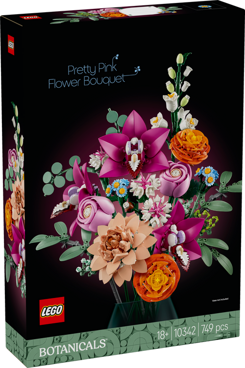 LEGO Botanicals 10342 Pretty Pink Flower Bouquet box