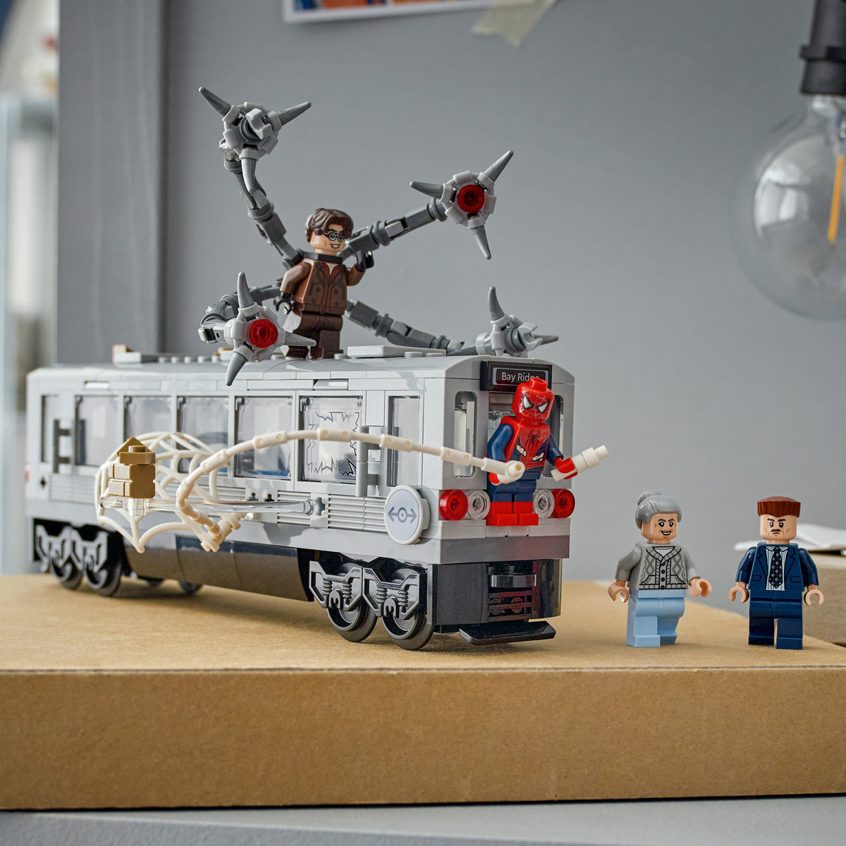 LEGO Super Heroes Marvel 76321 Spider-Man vs. Doc Ock Subway Train Scene lifestyle