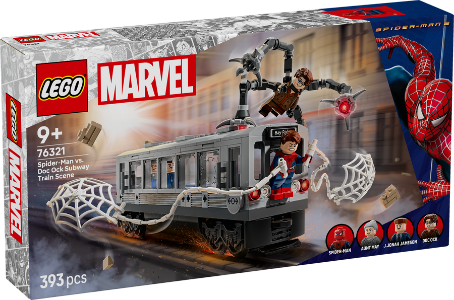 LEGO Super Heroes Marvel 76321 Spider-Man vs. Doc Ock Subway Train Scene box