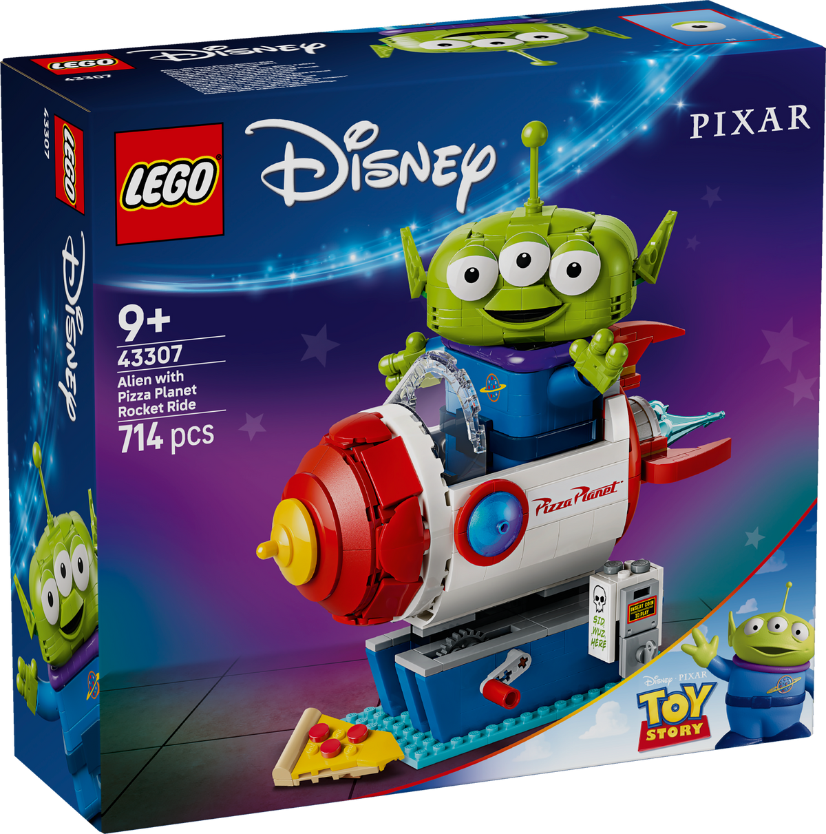 LEGO Disney Pixar 43307 Alien with Pizza Planet Rocket Ride box