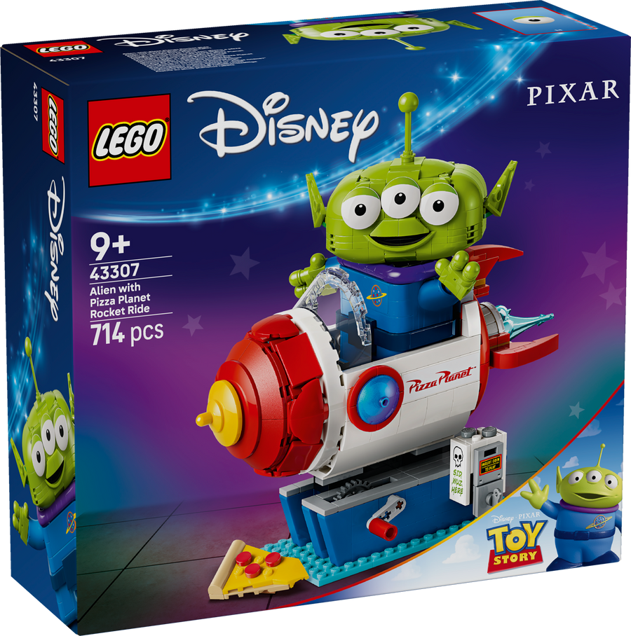 LEGO Disney Pixar 43307 Alien with Pizza Planet Rocket Ride box
