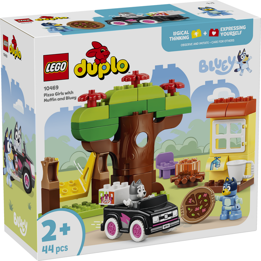 LEGO DUPLO 10469 Pizza Girls with Muffin and Bluey box