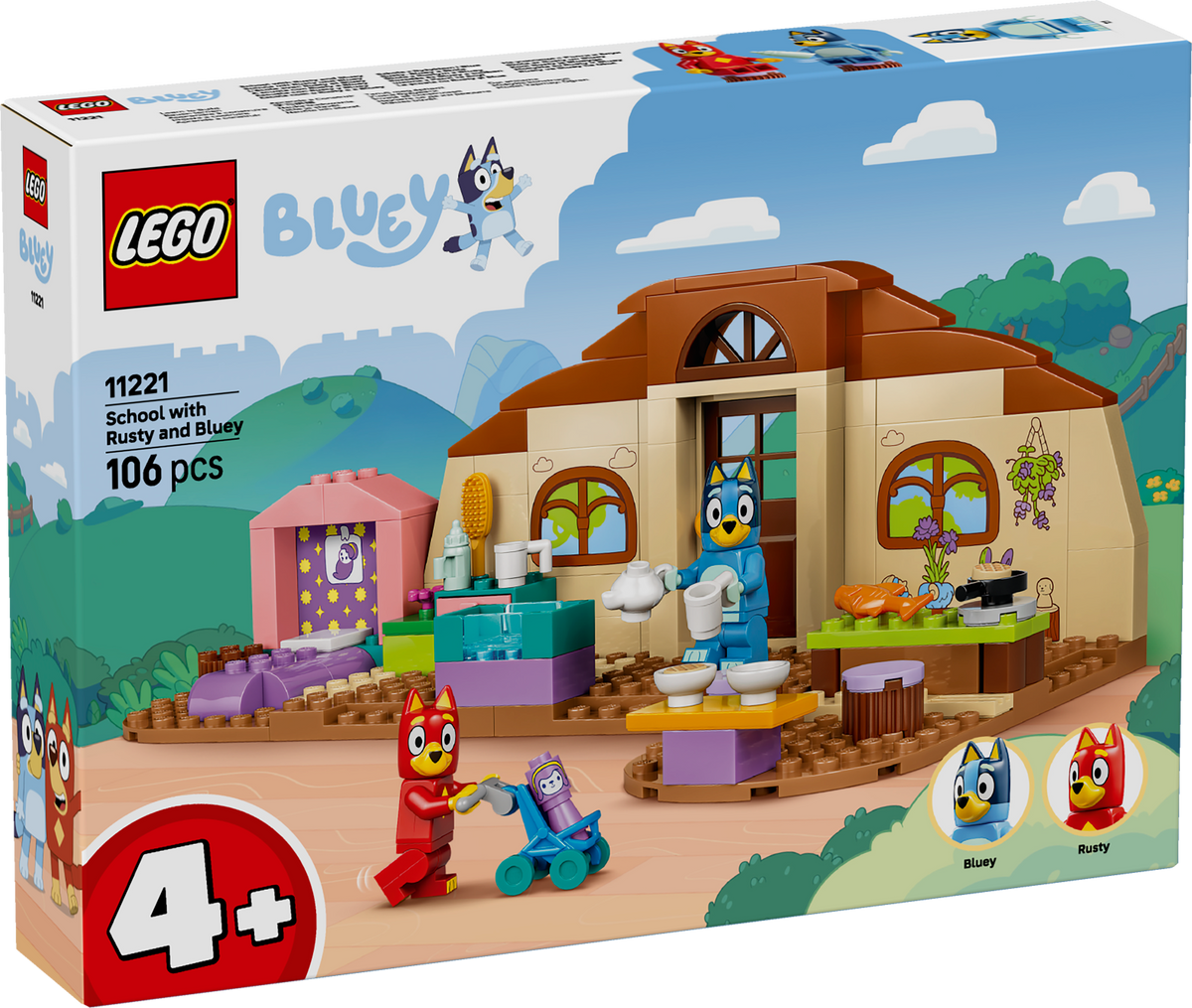 LEGO Bluey 11221 School with Rusty and Bluey box