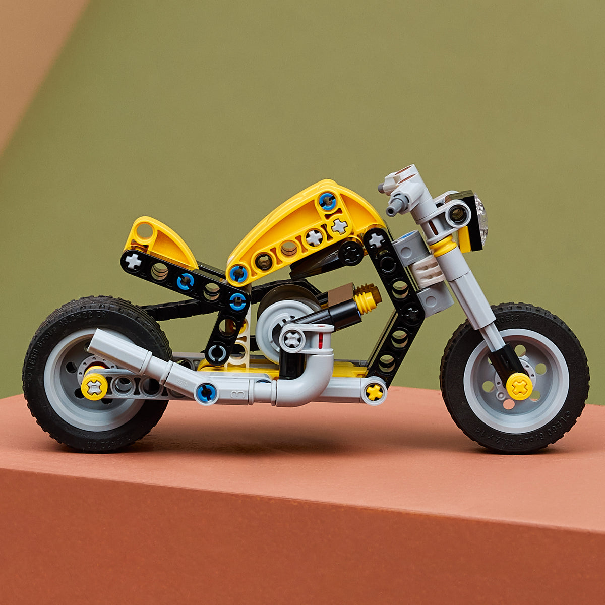 LEGO Technic 42225 Yellow Motorcycle lifestyle