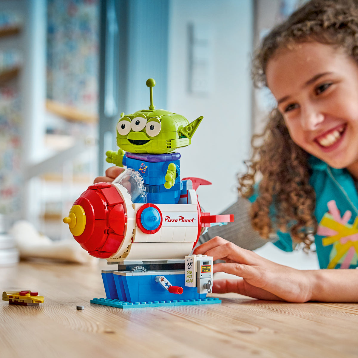 LEGO Disney Pixar 43307 Alien with Pizza Planet Rocket Ride lifestyle