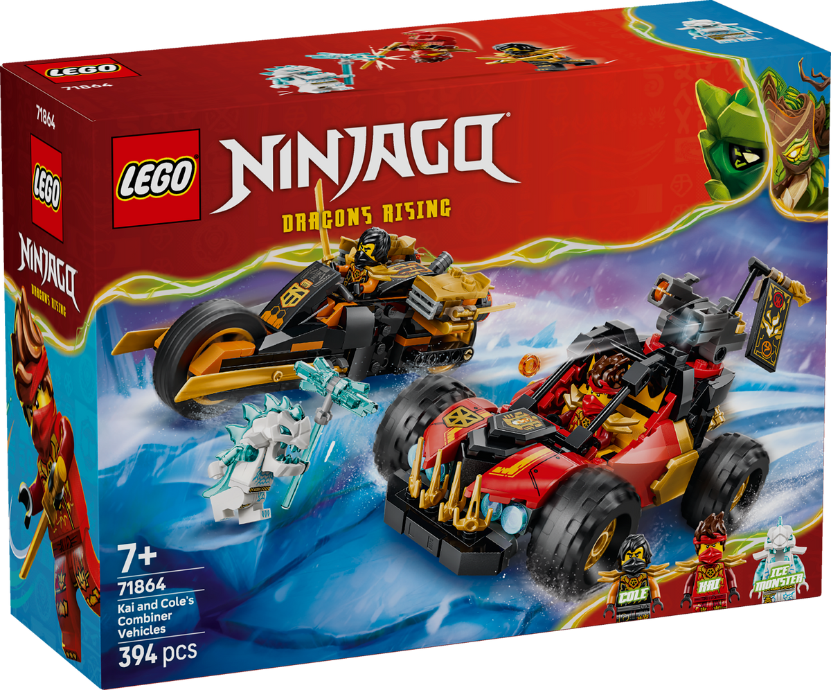 LEGO Ninjago 71864 Kai and Cole's Combiner Vehicles box
