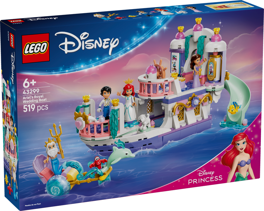 LEGO Disney Princess 43299 Ariel's Royal Wedding Boat box