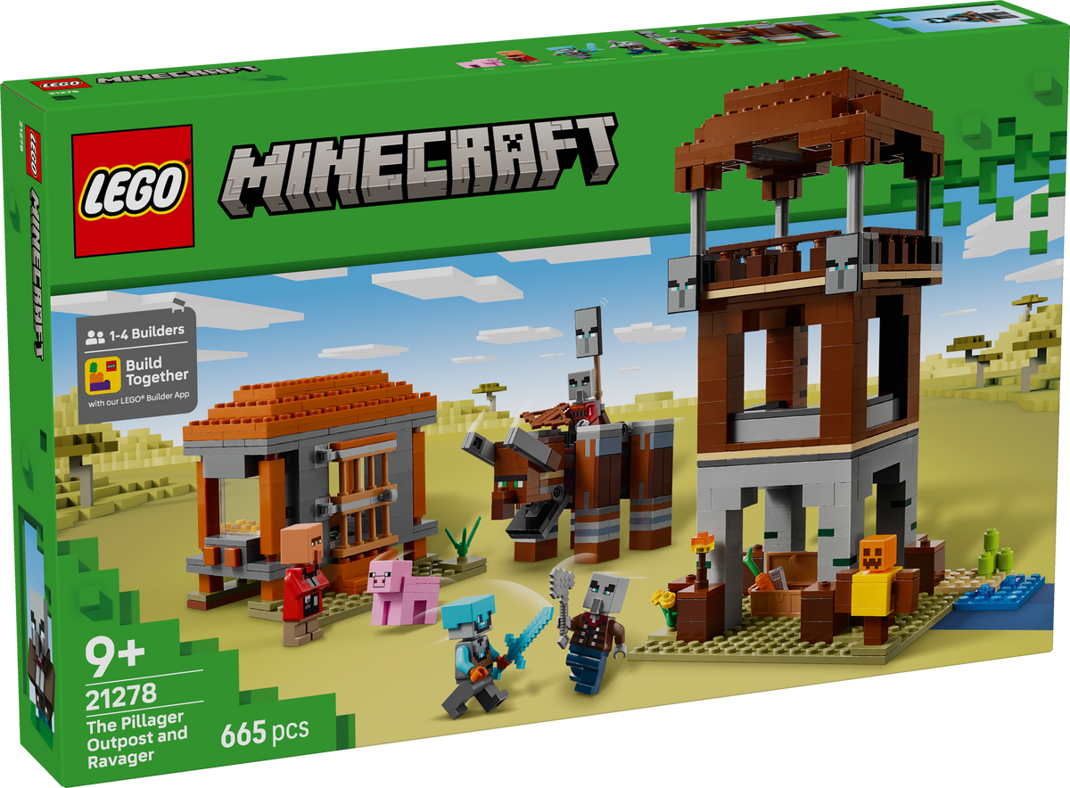 LEGO Minecraft 21278 The Pillager Outpost and Ravager box