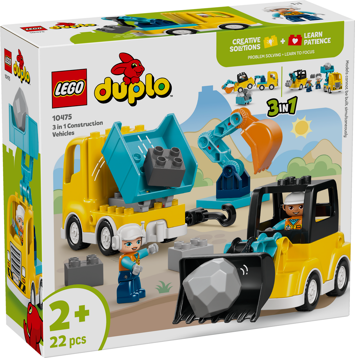 LEGO DUPLO 10475 3 in 1 Construction Vehicles box