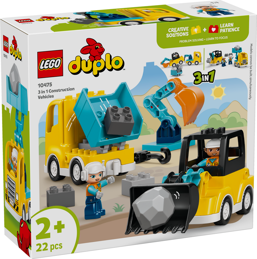 LEGO DUPLO 10475 3 in 1 Construction Vehicles box